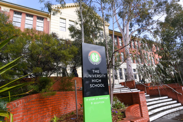 University High School in Parkville is at 110 per cent capacity.