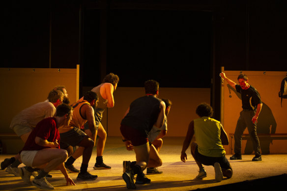Syd Brisbane and the cast of <i>37</i>: choreography channels the cellular intelligence and athleticism of sport.