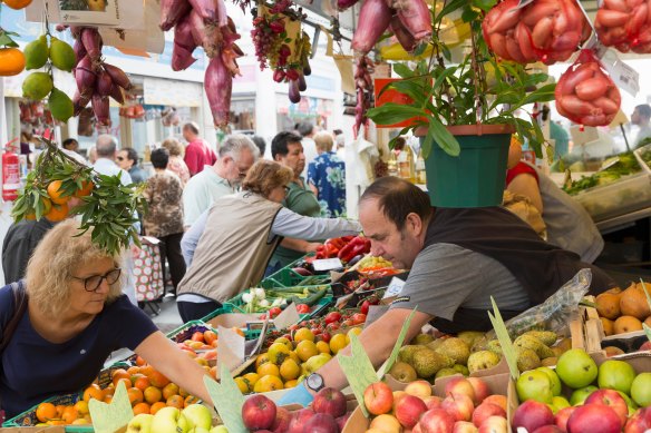 Mercato Testaccio, a bustling 100-stall market.