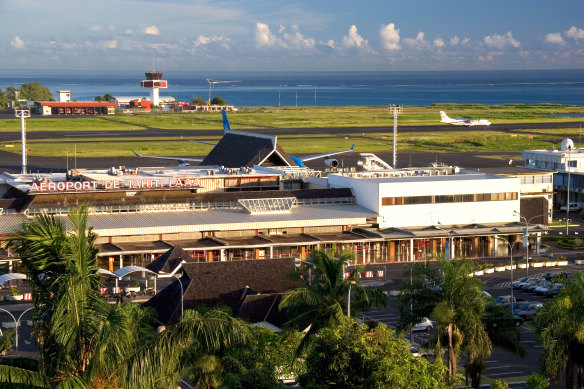 Faa’a International Airport in Papeete, Tahiti.