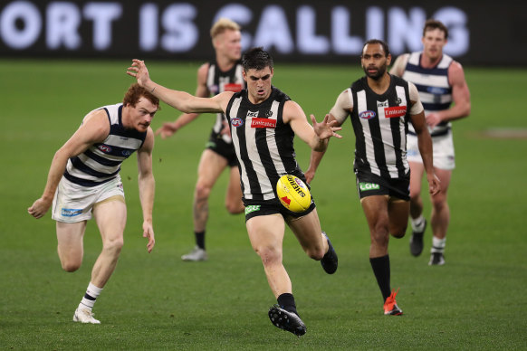The Collingwood-Geelong clash in Perth on Thursday night was a ratings hit.