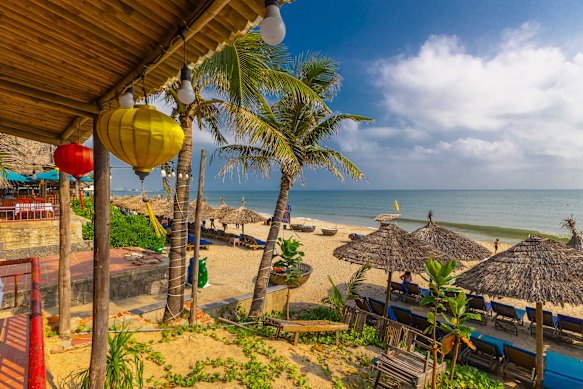 An Bang beach, Hoi An is a beautiful, tranquil spot with calm waters and white sand.