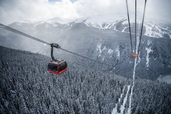 Alpine vistas from the chairlift at Whistler Blackcomb.