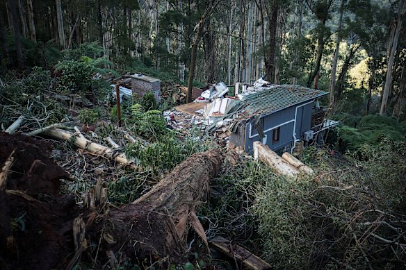 The remains of Nat and Lee Guest’s home.