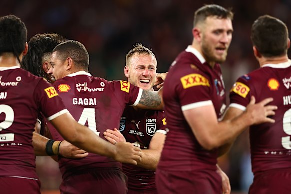 Daly Cherry-Evans celebrates.