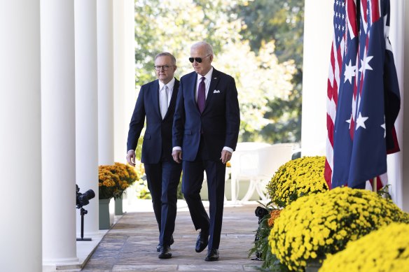 Prime Minister Anthony Albanese at the White House with US President Joe Biden last month.