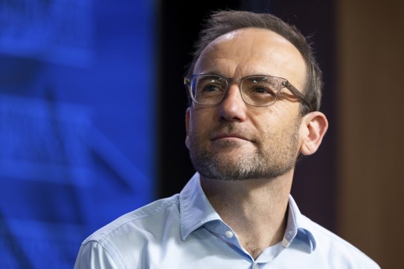 Greens Leader Adam Bandt at the National Press Club last month.