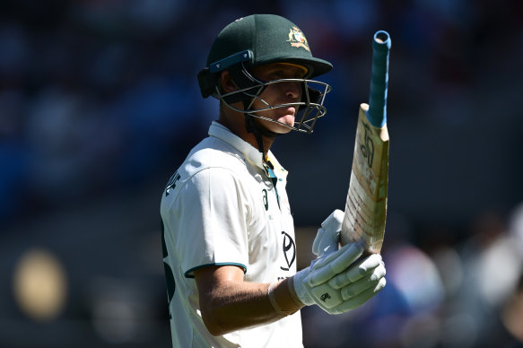 Marnus Labuschagne top scored for Australia on Sunday.