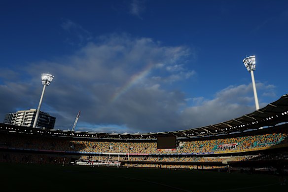 The Gabba ahead of the clash between Brisbane and Collingwood.