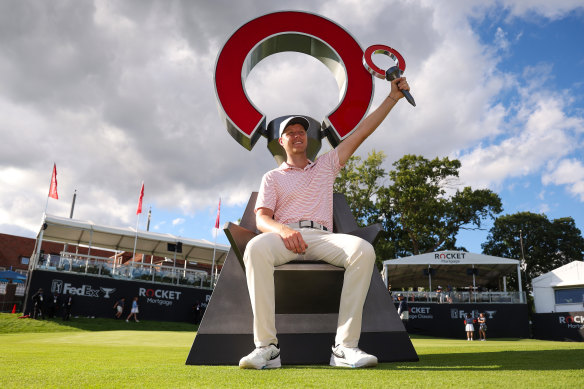 Cameron Davis after winning the Rocket Mortgage Classic.