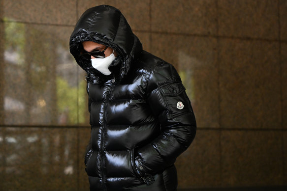 Ibrahim Behluli leaves court on Thursday.