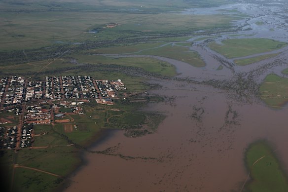 Flood-affected areas near Longreach, Queensland, are consistent with the long term weather patterns.