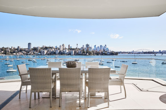 This three-bedroom apartment in Point Piper can be enjoyed for $35,000 per week at the holidays.