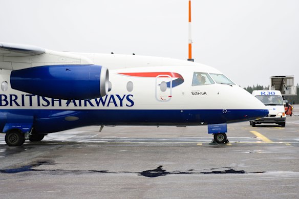 Sun Air used to operate the Fairchild-Dornier in the British Airways livery.