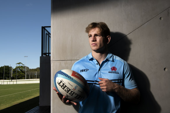 Max Jorgensen has scored four tries in four games for the Waratahs.