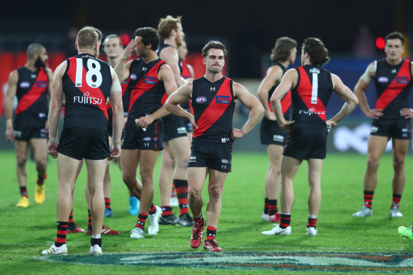 The Bombers were comprehensively outplayed by the Bulldogs on Friday night.
