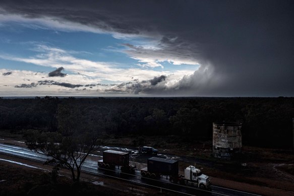 A severe storm near Cobar. 