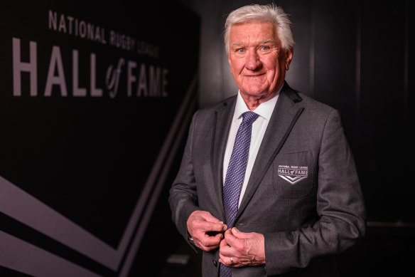 The voice of rugby league, Ray Warren, after being inducted into the NRL Hall of Fame in 2019.