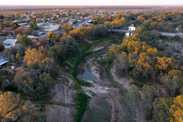 The Darling River has ceased to flow along much of its range, including near Wilcannia in far-western NSW.