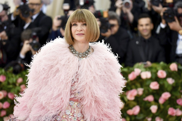 Anna Wintour overseeing her domain at The Met Gala in 2019.