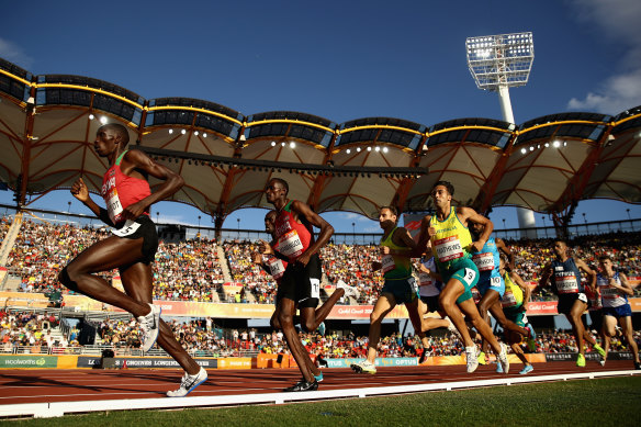 Carrara Stadium on the Gold Coast hosted the Commonwealth Games track and field events in 2018. 2032 Games organisers plan to improve public transport to remove driving and parking at 2032’s venues.