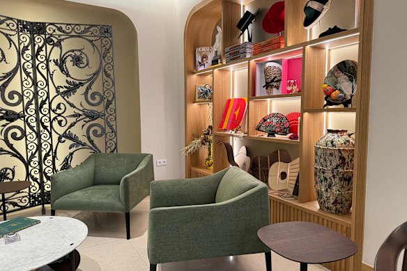 The hotel features local touches throughout.