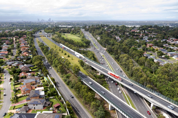 The M7 motorway in Sydney’s north-west.