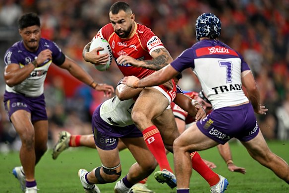 Josh Kerr helped turn the tide for the Dolphins in their win against the Melbourne Storm.