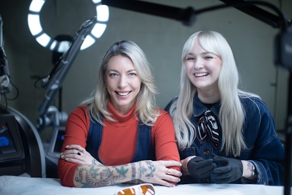 Kelly Swift, owner of Swift  Tattoo Removal in Melbourne, and laser technician Megan Jackson.
