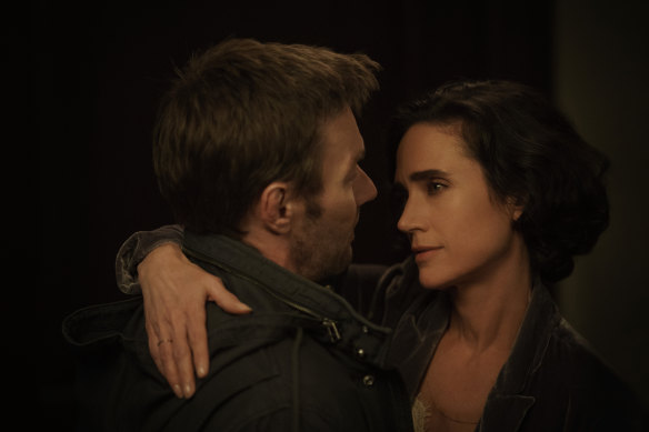 Joel Edgerton and Jennifer Connelly in <i>Dark Matter</i>.