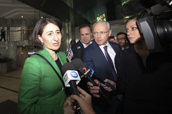 Former NSW premier Gladys Berejiklian outside the ICAC on Friday.