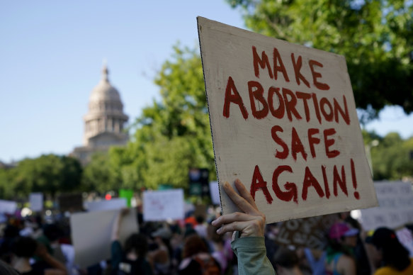 A pro-choice demonstration in Austin, Texas last month after the US Supreme Court ended the nation’s constitutional protections for abortion.