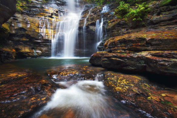 Abby’s summer oasis, Empress Falls in the Blue Mountains National.