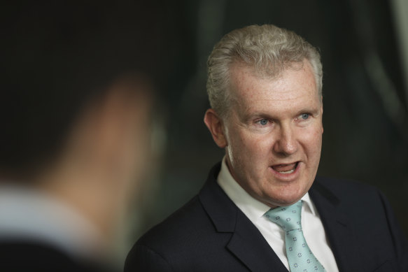 Workplace Relations Minister Tony Burke  wants to forge ahead with multi-employer bargaining. 