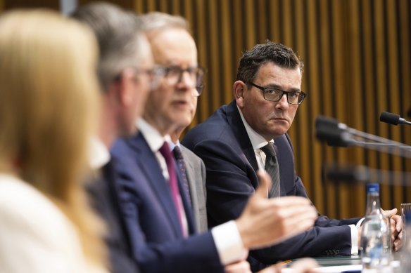 Daniel Andrews at last month’s meeting of national cabinet.