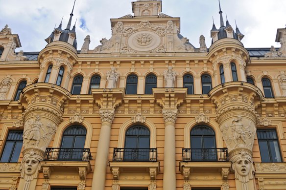Riga and its art nouveau district.