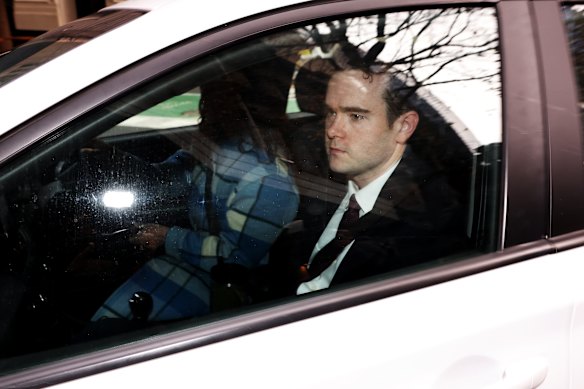 Jean-Claude Perrottet arrives at the ICAC on Thursday.