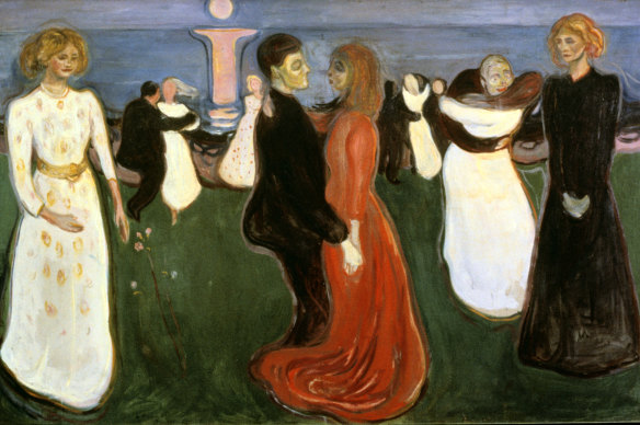There’s nothing life-enhancing about this painting: Edvard Munch’s The Dance of Life’, 1899-1900. 