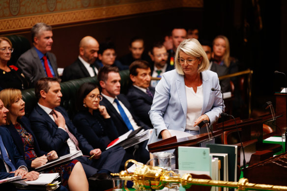 NSW police minister Yasmin Catley refused to answer questions about an altered police statement related to the Tasering of 95-year-old Clare Nowland during a grilling in parliament. 