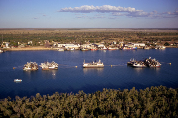 Prawn trawlers in the Karumba harbour.