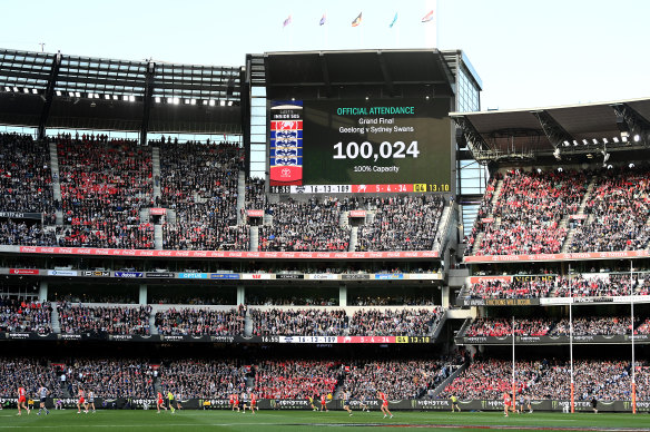 According to the official figures, every single one of the 100,024 tickets available for last year’s AFL grand final was used.