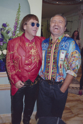 Elton John and Gianni Versace, 1992.