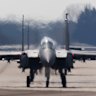 An F-35 fighter jet.