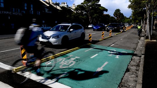 The cycleway that has caused a rift between Clover Moore and Alex Greenwich.