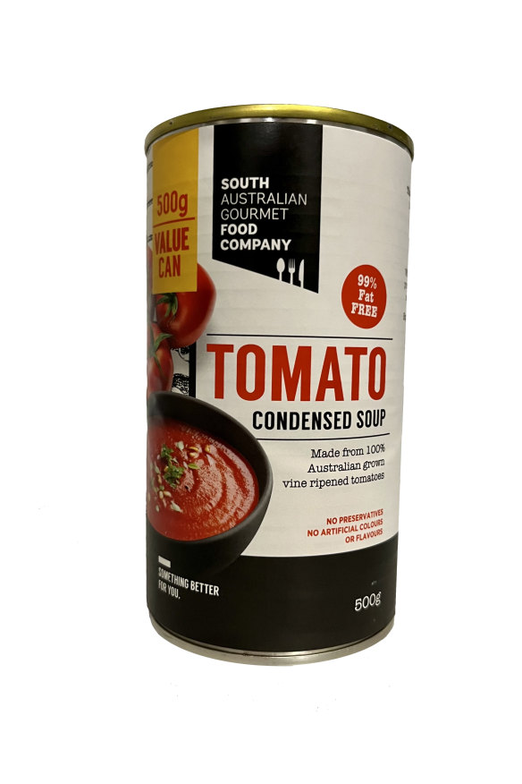 South Australian Gourmet Food Company tomato condensed soup.