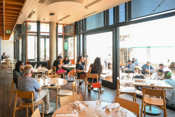 Stokehouse Pasta &amp; Bar looks out over St Kilda beach.