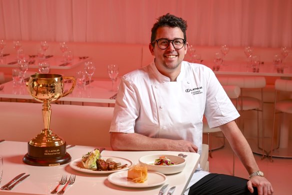 Chef Charlie Carrington is cooking for the Lexus marquee.