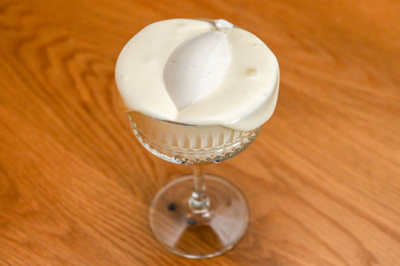 The go-to dish: Coconut rice cream over crunchy caramelised white chocolate stole the night.