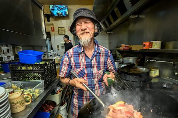 Chee in the kitchen in 2024.