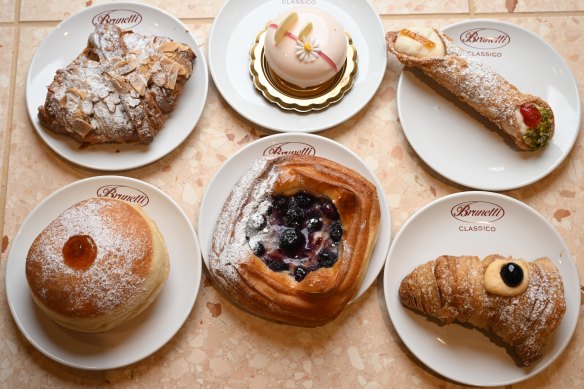 Like its Carlton counterpart, Brunetti Classico is serving a variety of Italian-style cakes and pastries. 